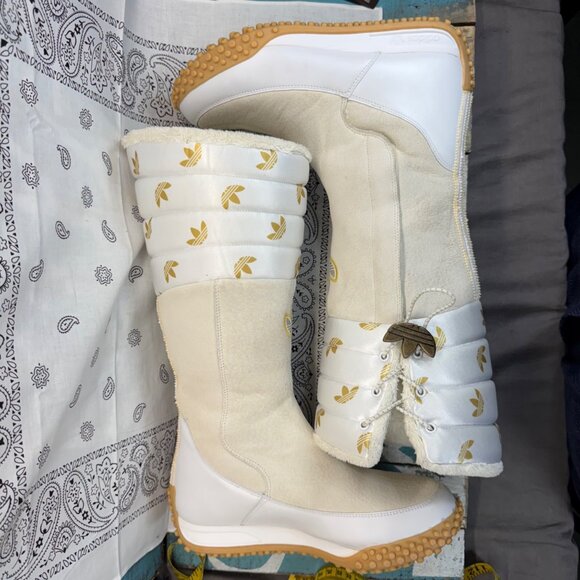 VTG 2005 Adidas Missy Elliot Insulated Fur Lined Cream Suede Boot 133084 Wmn  8 - Picture 4 of 11